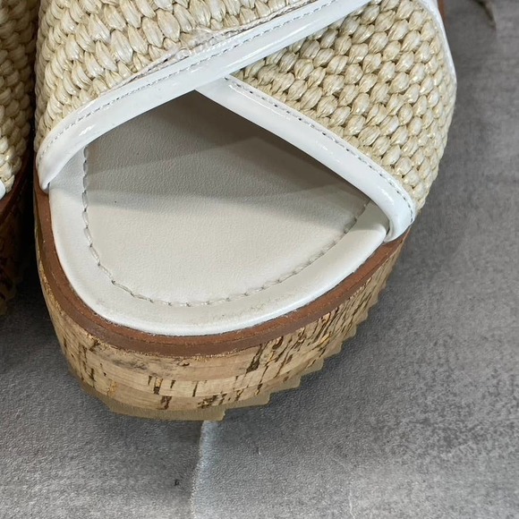 Donald Pliner Women's Natural Canvas Ilonar Crisscross Wedge Platform Sandals - Picture 7 of 13